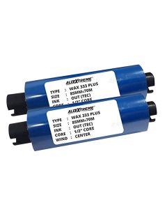 AllExtreme 3.34" x 70 M Thermal Transfer Ribbon 2 Roll Enhanced Wax Resin Ink Compatible with Eltron Datamax for Barcode Label Tag Printing (Pack of 2)