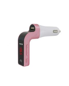 AllExtreme CARG7 Wireless in-Car Hand Free Call/Stereo Music Player Bluetooth FM Transmitter with USB Car Mobile Charger for All Android Smartphone & Other Devices (Rose Gold)