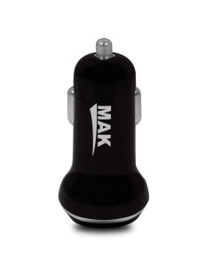 AllExtreme 3.1A Dual USB Port High Speed Travel Smart Car Charger for All Android and iPhone Devices (Black)