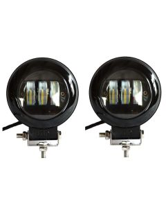 Allextreme EXM201W 3 LED Round Fog Light 4 Inches Waterproof Driving Spot Lamp with Mounting Bracket for Car and Motorcycle (30W, White Light, 2 PCS)