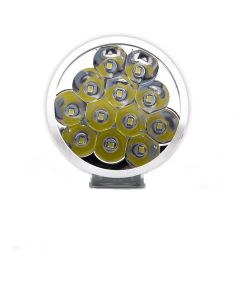 Allextreme EX12FZ1 12 LED Round Fog Light Off-Road Driving Spot Lamp Headlight for Motorcycle SUV Jeep Car Truck (24W, White Light, 1 PC)