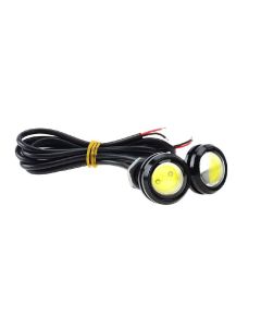 Allextreme EXELLR2 Eagle Eye Universal License Number Plate LED Light Bumper Daytime Running Lamp for Bikes, Motorcycles, Cars, SUVs and Truck (9W, Red, 2 PCS)