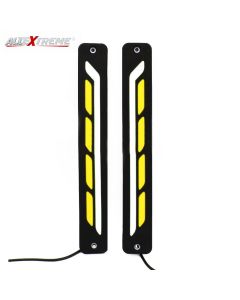 AllExtreme EXDLRY1 Universal Daytime Running Light Waterproof Working Lights Flexible LED DRL Driving Lamp for All Bikes and Cars (Yellow)