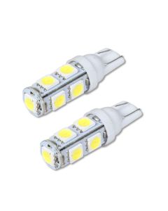 Allextreme EXT10CW3 Universal T10 LED Parking Light 9 SMD Super Bright Interior Pilot License Plate Dome Indicator Lamp Bulb for Car Bike and Motorcycle (3W, White, 2 PCS)