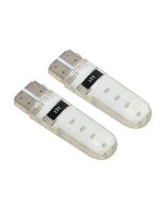 Allextreme EXT10SW Universal T10 LED Parking Light 6 SMD Super Bright Interior Pilot License Plate Dome Indicator Lamp Bulb for Car Bike and Motorcycle (2W, White, 2 PCS)