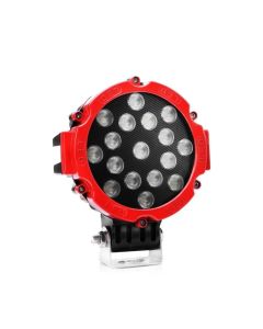 Allextreme EX7M2R1 7 Inch Round Led Fog Light Universal 17 LED Off Road Driving Roof Lamp for Jeep Bikes and Cars (51W, White Light, 1 PC)
