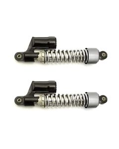 AllExtreme EXRSAB1 Rear Shocker Suspension Spring Adjustable Bike Shock Absorber for Bullet Motorcycle (Silver, 2 Pcs)