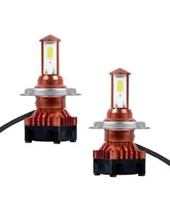 AllExtreme EXH4W2 Car LED H4 Headlight Conversion Kit Lamp Bulbs for Front Fog Headlamp for Cars and Bike (80W, Pack of 2)