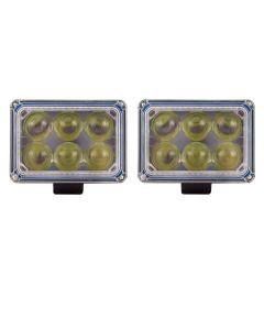 Allextreme EX6FO2P 6 LED Fog Light Bar Waterproof High Beam Off Road Driving Work Lamp for Motorcycle and Cars (18W, White Light, 2 PCS)