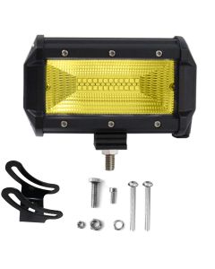 Allextreme EX24FY1 5 Inch CREE Fog Light 24 LED Cube Waterproof Flood Lamp for Cars Truck SUV and Motorcycle (72W, Yellow Light, 1 PC)