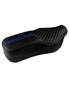 Allextreme EXCSCEB PU Leather Motorcycle Bike Seat Cushion Cover Anti Skid Seat Cover for Standard and Electra 350cc and 500cc (Blue)
