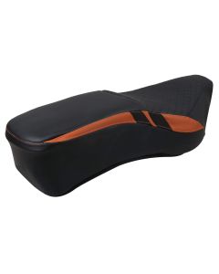 Allextreme EXRSCET PU Leather Motorcycle Bike Seat Cushion Cover Anti Skid Seat Cover Compatible for Bullet Electra 350cc and 500cc (Tan)