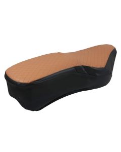 AllExtreme EXBSCET PU Leather Motorcycle Bike Seat Cushion Cover Anti Skid Seat Cover for Standard and Electra 350cc and 500cc (Tan)