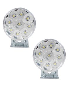 Allextreme EX9SFW2 9 LED Round Fog Light 3 Inches Off Road Driving Lamp for Motorcycle, Car and Bikes (9W, White Light, 2 Pcs)