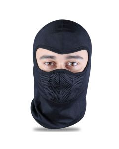 AllExtreme EXHFM2B Bike Riding Face Mask Anti Pollution Dust Sun Protection Half Air Net Ninja Face Cover Mask (Black)