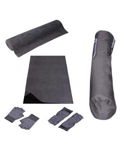 AllExtreme EXYMGK4 Unisex Anti-Slip Yoga Kit with Carry Bag, Gloves & Socks Anti-Skid Cotton Yoga Mat for Men & Women Fitness Gym Workout Pilates Meditation & Flooring Exercise
