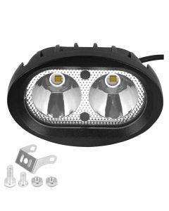 Allextreme EXER8F1 2 LED Oval Projector Fog Light Auxiliary Waterproof Spot Beam Off-Road Driving Lamp for Motorcycle and Cars (20W, White Light, 1 PC)