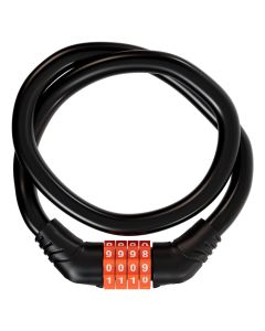 AllExtreme EXBCL06 Multipurpose 4 Digit Security Resettable Combination Coiling Bike Cable Lock Anti-Theft Protection Bicycle Number Locks