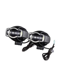Allextreme EXFSUL2 Motorcycle LED Headlight Super Bright CREE Chip Off Road Driving Fog Lamp for Night Driving (20W, White Light, 2 PCS)