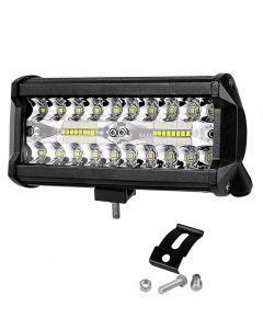 Allextreme EX36LW1 7 inch 36 LED Fog Light Triple Row Flood Spot Combo Beam Driving Lamp Bar for Car Motorcycle SUV Bike Truck (72W, White, 1 Pc)