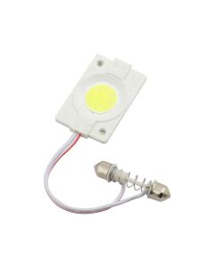 Allextreme Universal T10 LED Parking Light COB 24 SMD Super Bright White Interior Pilot License Plate 1.6W Dome Indicator Lamp Bulb for Car Bike and Motorcycle (1 PC, Round)