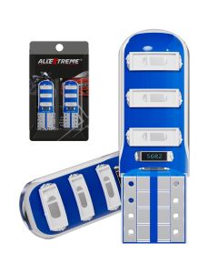 Allextreme EXT10BL3 Universal T10 LED Parking Light 6 SMD Super Bright Interior Pilot License Plate Dome Indicator Lamp Bulb for Car Bike and Motorcycle (3W, Blue, 2 PCS)