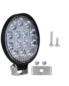 Allextreme EX14WY1 14 LED Round Fog Light 4 Inches Waterproof Driving Spot Lamp with Mounting Bracket for Car, Motorcycle and Outdoor Applications (42W, White & Yellow, 1 PC)