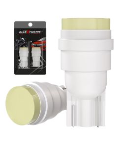 Allextreme EXT10XD Universal T10 LED Parking Light Super Bright Interior Pilot License Plate Dome Indicator Lamp Bulb for Car Bike and Motorcycle (1W, White, 2 PCS)
