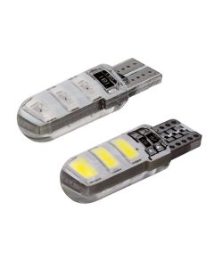 Allextreme EXT10W1 T10 LED Parking Light Universal Multipurpose 3W 6 SMD Super Bright Interior Pilot License Plate Dome Indicator Lamp Bulb for Car Bike & Motorcycle (White, 2 PCS)