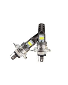 Allextreme EXM11R2 H4 High Brightness COB LED Headlight Bulb 1200LM Waterproof Head Lamp Bulb for Cars and Motorcycles (9W, White Light, 2 PCS)