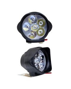 Allextreme EX06L3T 6 LED Fog Light White Light Waterproof Mirror Mount Driving Work Lamp for Motorcycles and Cars (10W, 2 PCs)