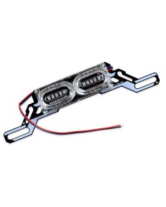 Allextreme EXFLRB1 10 LED Car Emergency Dash Strobe Flash Warning Light Police Car Styling Lamp for Interior, Roof and Windshield (Red and Blue, 10W)