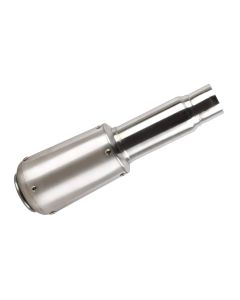 AllExtreme EXEMSL2 51mm Inlet Universal Exhaust Muffler Silencer for Street Sports Dirt Bike and Motorcycles (Silver)