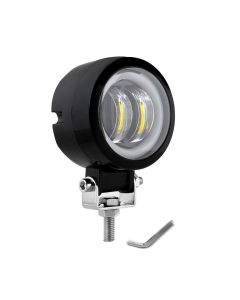Allextreme EX3IHR1 3 Inch Round White Fog Light with Red Halo Angel Eye Ring for Bike Motorcycle Car & Off Road SUV (20W, 1 Pc), red & white