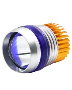 Allextreme EXU2PLB1 U2 Projector Lamp High Intensity Led Headlight Stylish Dual Ring Cob Led Inside Double Angel's Eye Ring Lens Projector (Blue, Pack of 1)