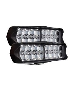 Allextreme EX16SW2 Imported Universal 16 LED Fog Light Off/On Road Driving Work Lamp for Bike Cars and Motorcycle (48W, White Light, 2 PCS)