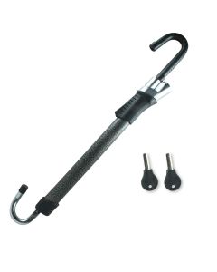 Allextreme CQ-6084 Car Steering Wheel Brake Lock Anti-Theft Retractable Double Hook Car Clutch Pedal Lock Security with 2 Keys