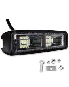Allextreme EXLM24W1 6 inch 12 LED Dual Row Fog Light Bar with Spot Beam for Bike Car Truck (24W)