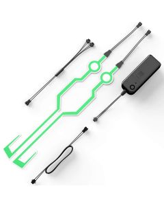 Allextreme Exhnl1G El Led Helmet Light Strip With 3 Modes Flashing Night Bike Motorcycle Riding Signal Sticker (Green), Motorcycling