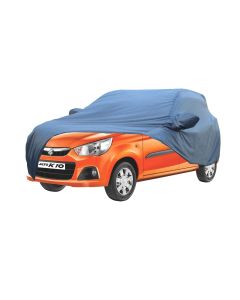 Allextreme AK7006 Car Body Cover Compatible with Maruti Suzuki Alto K10 Custom Fit Dustproof UV Heat Resistant Indoor Outdoor Body Protection (Blue with Mirror)