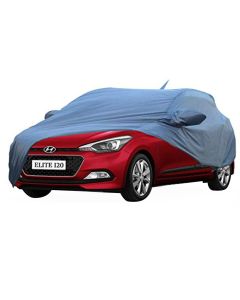 Allextreme I7006 Car Body Cover Compatible with Hyundai Elite i20 Custom Fit Dustproof UV Heat Resistant Indoor Outdoor Body Protection (Blue with Mirror)