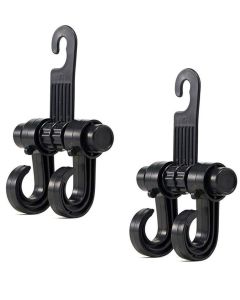 AllExtreme EXCSHB2 Car Seat Back Hook Headrest Hanger Clip Holder forBag Purse Cloth & Grocery (2 Hook)