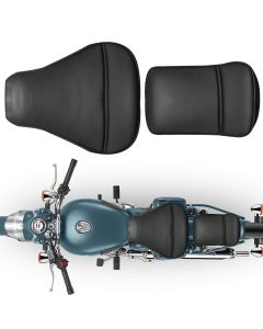 Allextreme Motorcycle Seat Cover PU Leather Anti Skid Split Water-Resistant Bike Cushion Compatible with All Motorcycles (Black, Model-8)