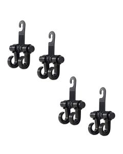 AllExtreme EXCSHB4 Car Seat Back Hook Headrest Hanger Clip Holder for Bag Purse Cloth & Grocery (4 Pcs)