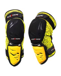Allextreme EXV-MKY2 Knee Guard Adjustable Breathable Unisex Feet Protector Armor Pads for Motorcycle Racing Bike Riding (Set of 2, Yellow)