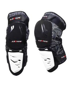 AllExtreme EXV-MKW2 Knee Guard Adjustable Breathable Unisex Feet Protector Armor Pads for Motorcycle Racing Bike Riding (Set of 2, White)