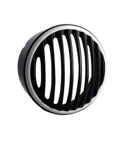 AllExtreme EXHLG1B 7 Inch PVC Headlight Grill Cover with DRL LED Light Compatible for Bullet Classic Electra Standard 350cc 500cc (Blue)
