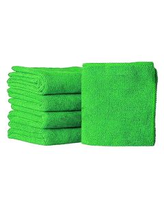 AllExtreme EXGCT01 Microfiber Towel Lint-Free Car Cleaning Clothes High Absorbent Towel for Car Windows, Exterior, Home and Office (Green, 5 PC)