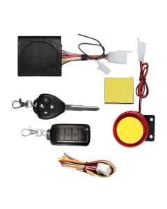 AllExtreme EXBAK0N 12v Universal Security Alarm System with Dual Remote Control Engine Start for Motorcycle Motorbike Scooter