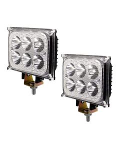 Allextreme EX6LDD2 18W 6 LED 5D Fog Light Water Resistant Spot Beam DRL Lamp for Bikes, Cars, SUVs & Motorcycles (2 Pcs, 18W, White)